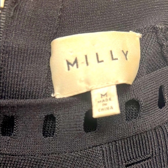 Milly Elegant  Black Short Sleeve Dress - Picture 3 of 4